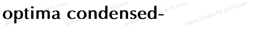 optima condensed字体转换